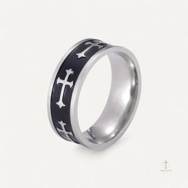Bague Croix Chrétienne pour Homme, design élégant et symbolique