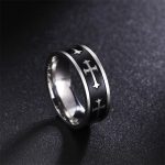 Bague pour Homme avec motif de croix, accessoire spirituel moderne