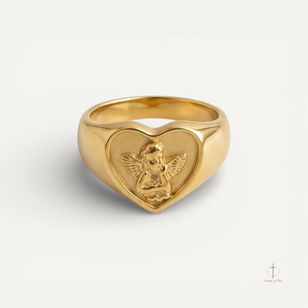 bague-coeur-avec-ange-en-relief-1 Bague Cœur avec Ange en Relief