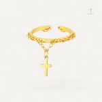 Bague Croix Élégante en métal raffiné