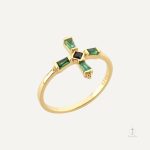 Bague Croix avec Cristaux élégants