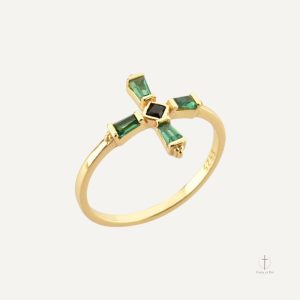 Bague Croix avec Cristaux élégants