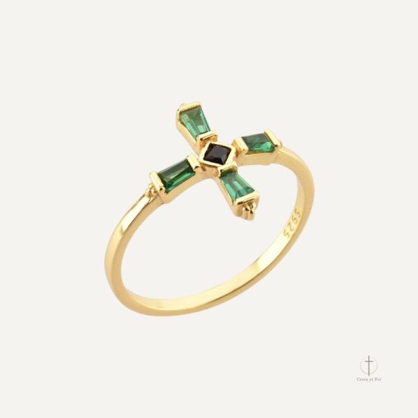 Bague Croix avec Cristaux élégants