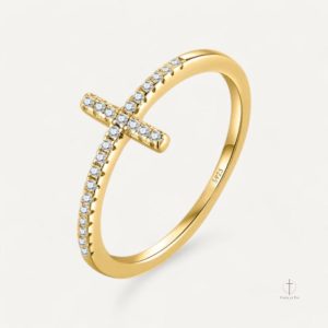 Bague Croix Diamant élégante et raffinée