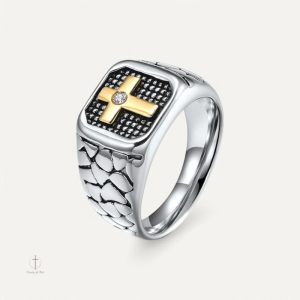 Bague Croix Élégante pour Homme
