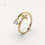 Bague Croix Élégante avec Pierre Précieuse