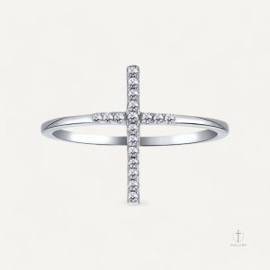 Bague Croix Argent Femme Élegante