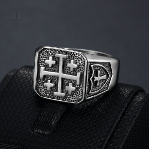 Bague Croix, design distinctif inspiré de Jérusalem