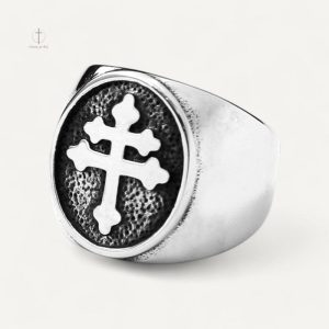 Bague Croix de Lorraine, style raffiné