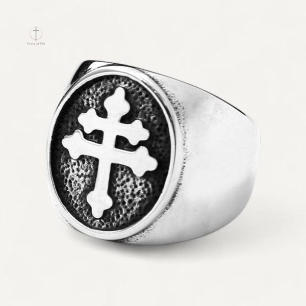 Bague Croix de Lorraine, style raffiné