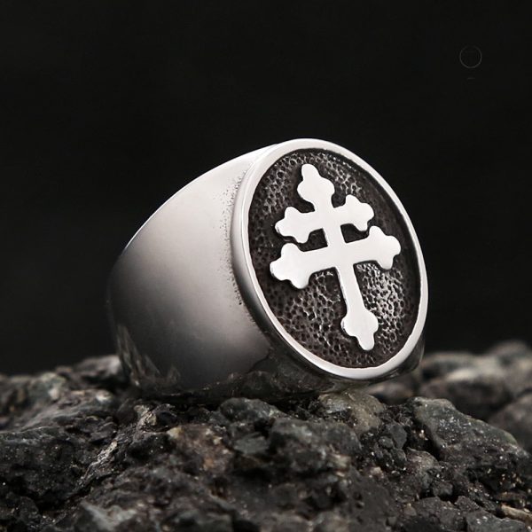 Bague Croix de Lorraine, artisanat de qualité