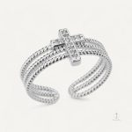 Bague croisée ajustable avec design élégant