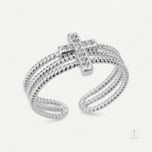 Bague croisée ajustable avec design élégant