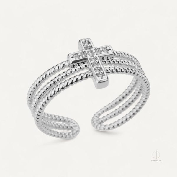 Bague croisée ajustable avec design élégant