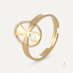 Bague Croix de Vie élégante en métal