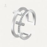 Bague croisée, style élégant et tendance