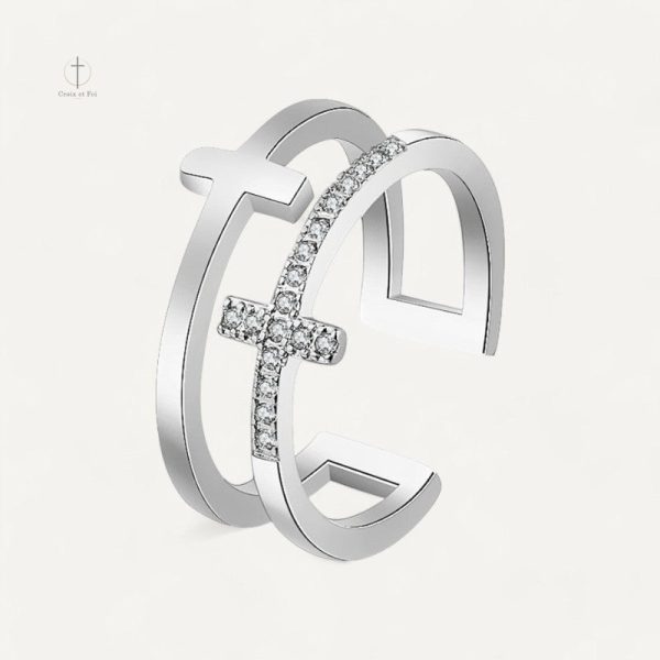 Bague croisée, style élégant et tendance