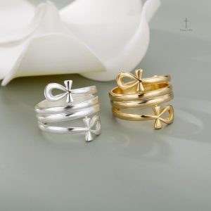 Bague symbolique Croix de Vie, parfaite pour toutes occasions