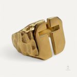 Bague Croix Texturée pour Homme