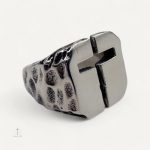 Bague pour Homme avec motif croisé