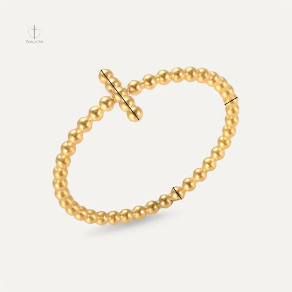 Bague Minimaliste Croix en métal simple et élégant