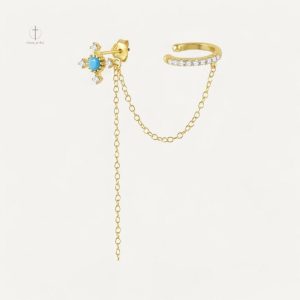 Boucles d'oreilles Croix Cathare en design élégant