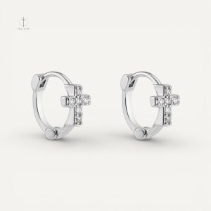Boucles d'oreilles avec design croix