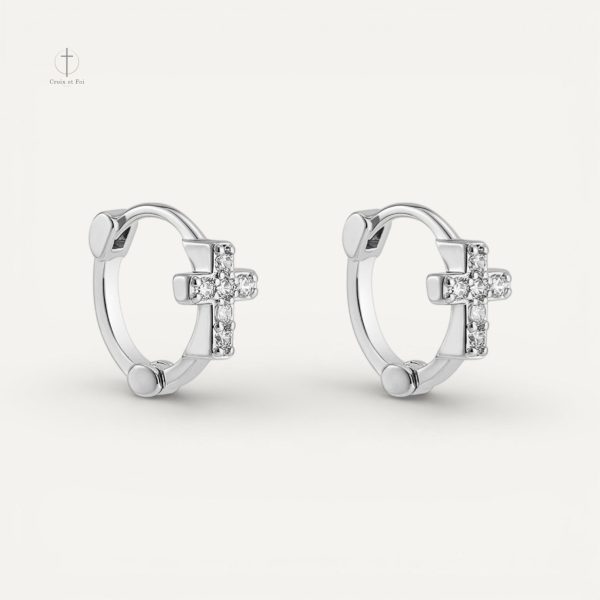 Boucles d'oreilles avec design croix