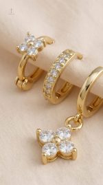 Bijoux tendance : boucles d'oreilles croisées dorées