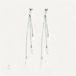 Boucles d'oreilles croisées fantaisie en métal élégant