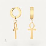 Boucles d'oreilles croix Ankh pour homme
