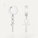 Bijoux homme : boucles d'oreilles croix Ankh élégantes