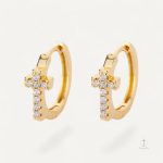 Boucles d'oreilles croisées en forme d'anneau