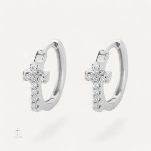 Boucles d'oreilles en croix élégantes et modernes