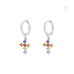 Créations colorées : boucles d'oreilles croisées