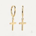 Boucles d'oreilles croix divine élégantes et raffinées