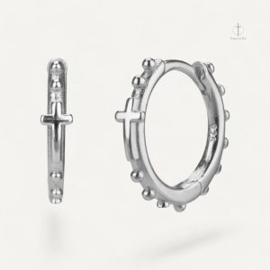 Croix dizainier, boucles d'oreilles stylées pour un look unique