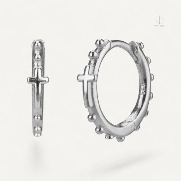 Croix dizainier, boucles d'oreilles stylées pour un look unique