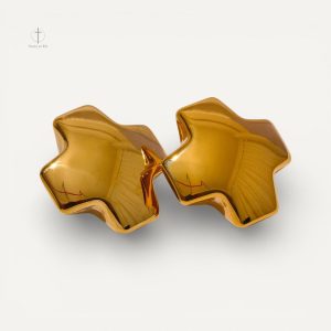 Boucles d'oreilles vintage croix étoile