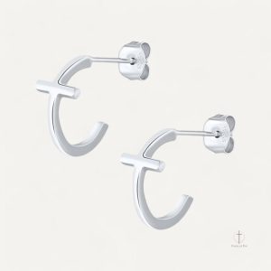 Boucles d'oreilles en croix, accessoire tendance pour femme