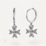Boucles d'oreilles croisées avec éclat pour soirée