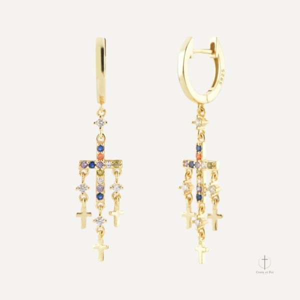 Boucles d'oreilles croisées élégantes et modernes