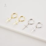 Boucles d'oreilles élégantes en forme de croix