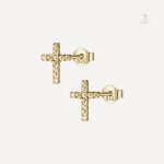 Boucles d'oreilles croisées ornées de strass