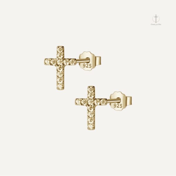 Boucles d'oreilles croisées ornées de strass