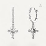 Boucles d'oreilles en forme de croix au style rétro