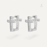 Boucles d'oreilles en croix, style moderne et raffiné