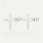 Boucles d'oreilles croix élégantes en métal