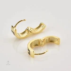 Boucles d'oreilles en argent pour homme, style croix