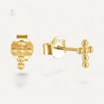 Boucles d'oreilles mini croix en design élégant